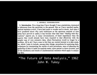 “The Future of Data Analysis,” 1962
John W. Tukey
 