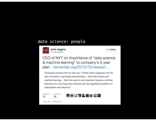 data science: people
 