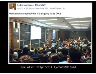 complementary/experiential education?
see also: http://bit.ly/hackNY15vid
 