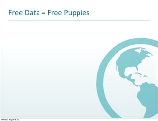 Free$Data$=$Free$Puppies




Monday, August 6, 12
 