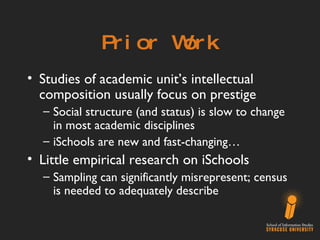 Intellectual Diversity in the iSchools: Past, Present and Future | PPT