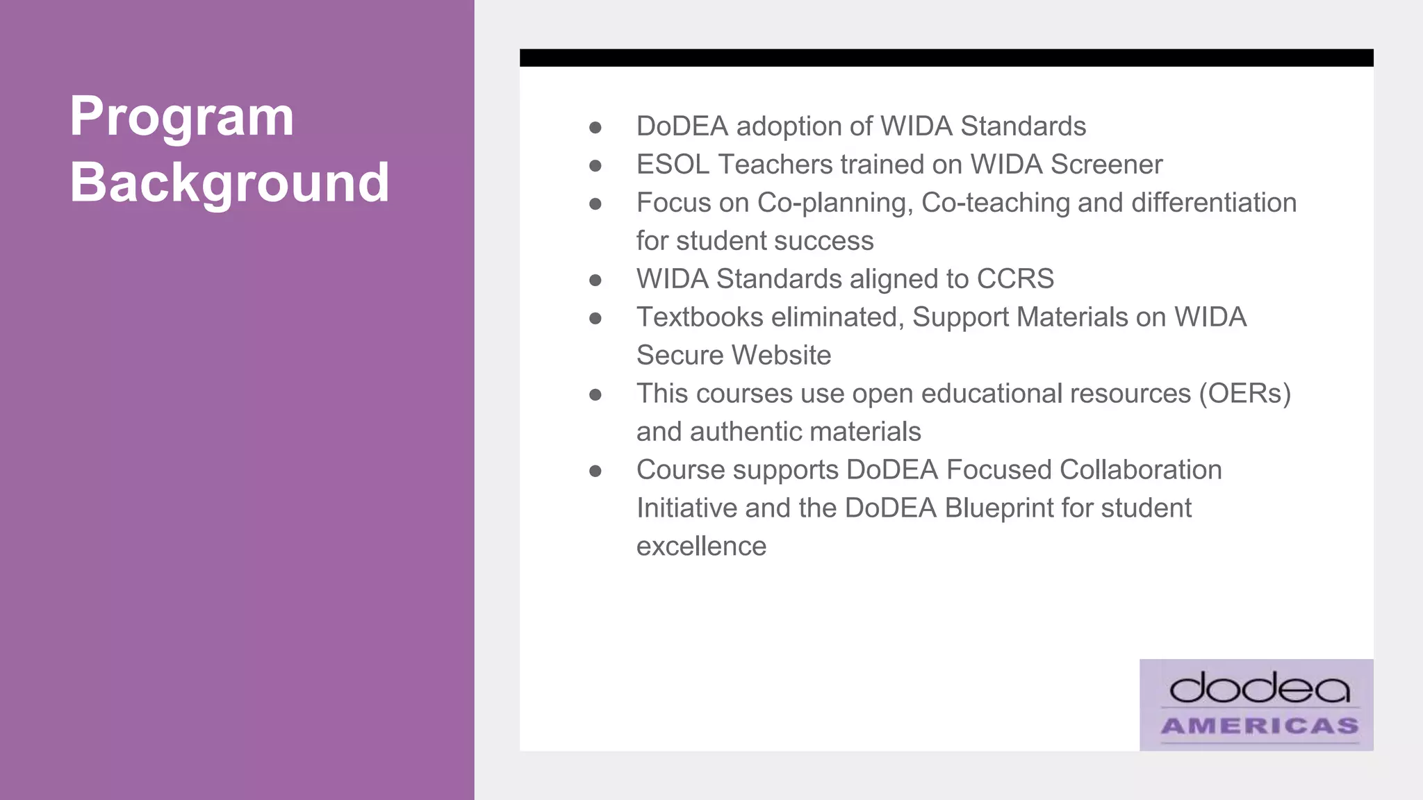 Wiglesworth training plan wida 3-credit course | PPT