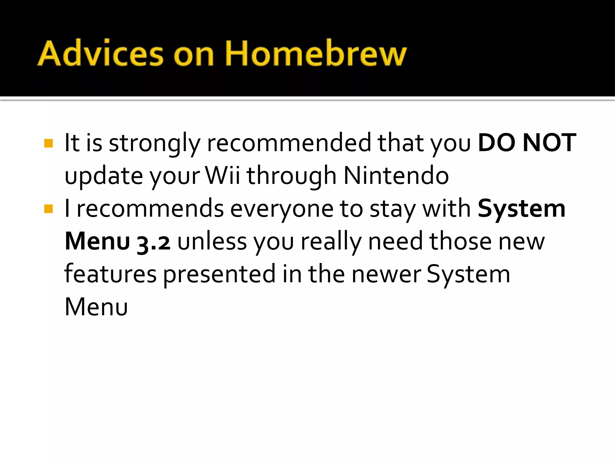 How to develop a homebrew application for Nintendo Wii