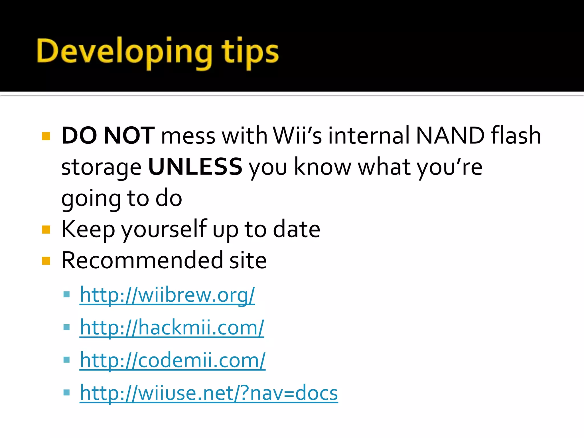 How to develop a homebrew application for Nintendo Wii
