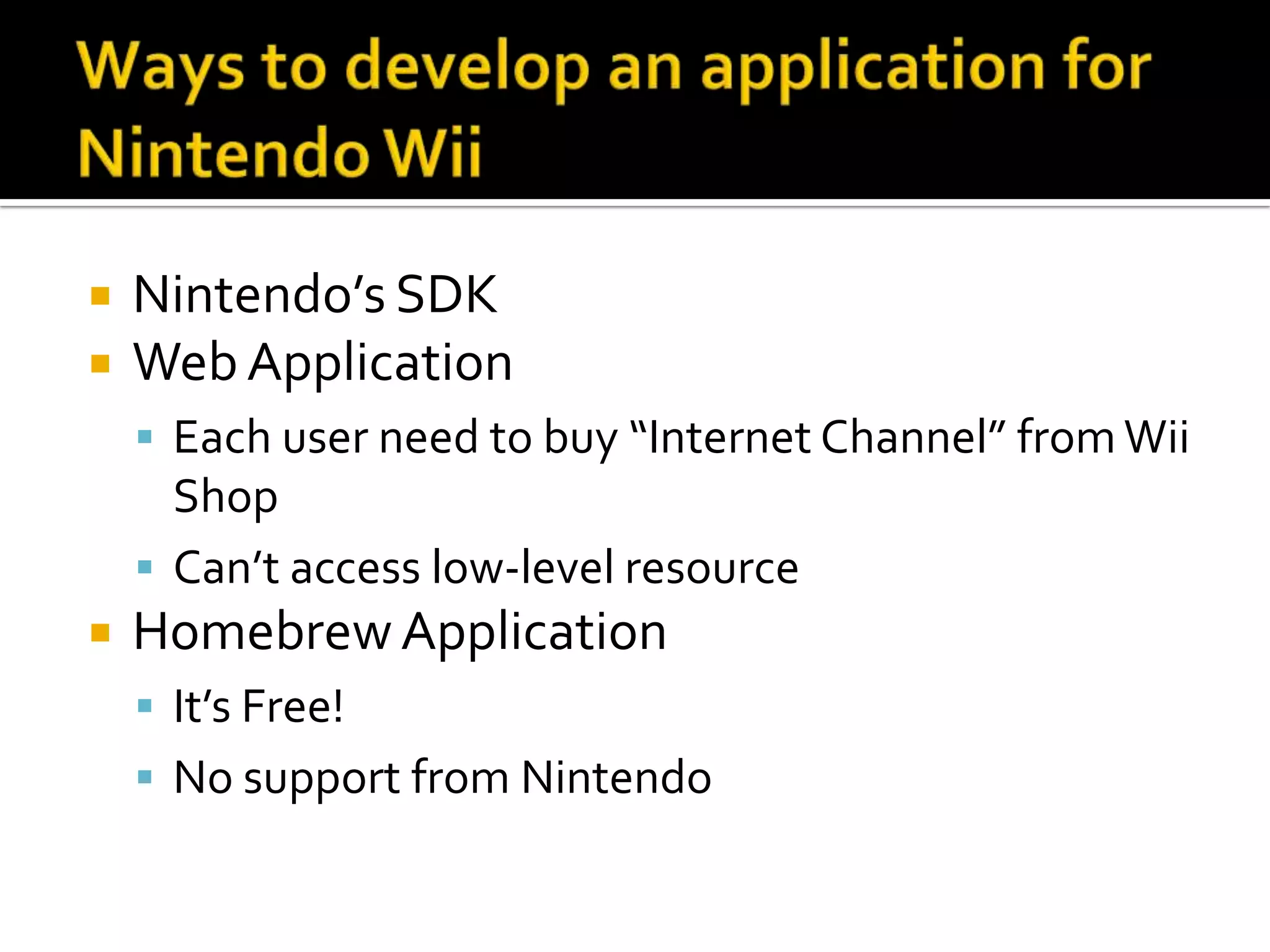 How to develop a homebrew application for Nintendo Wii
