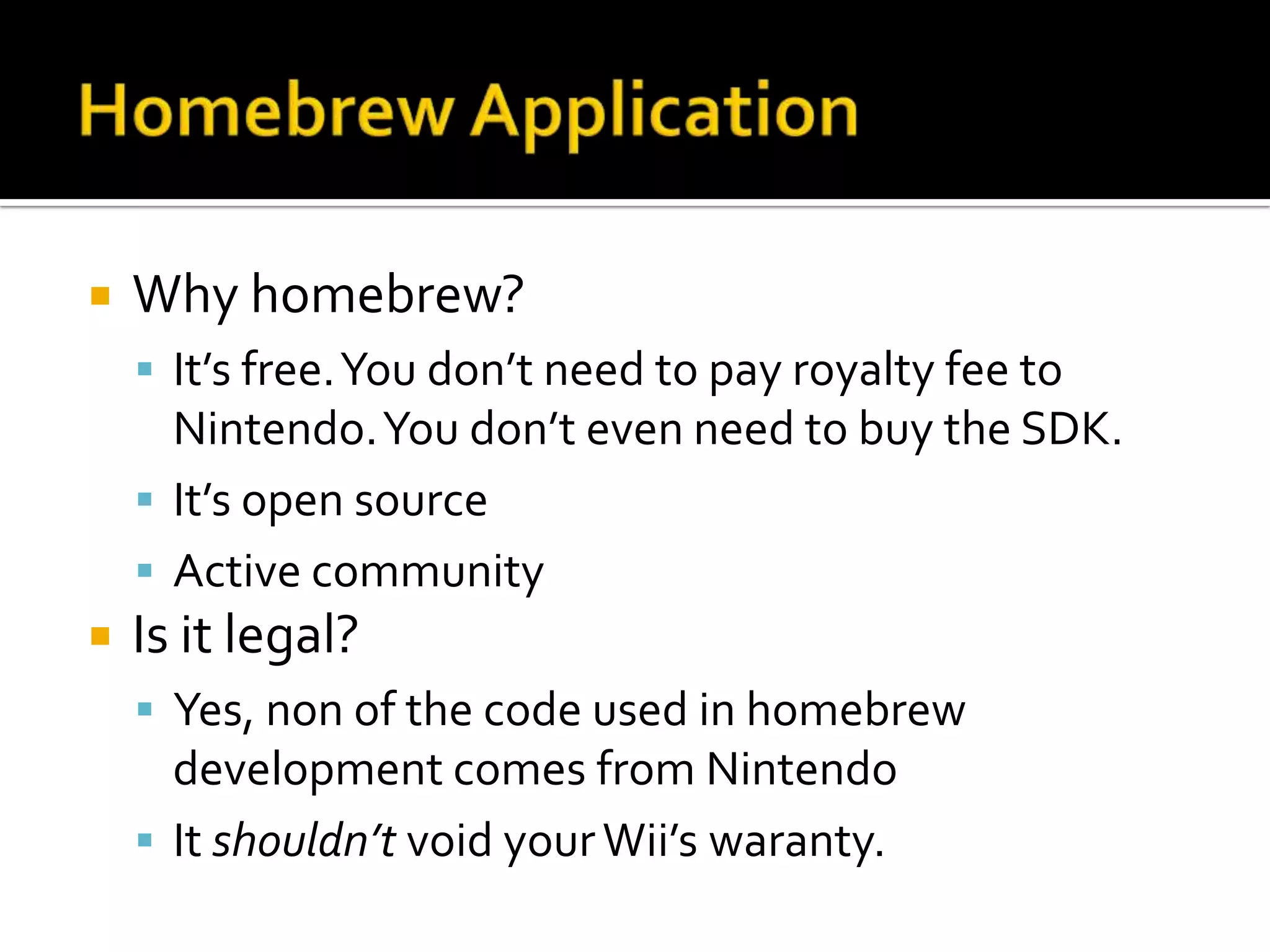 How to develop a homebrew application for Nintendo Wii