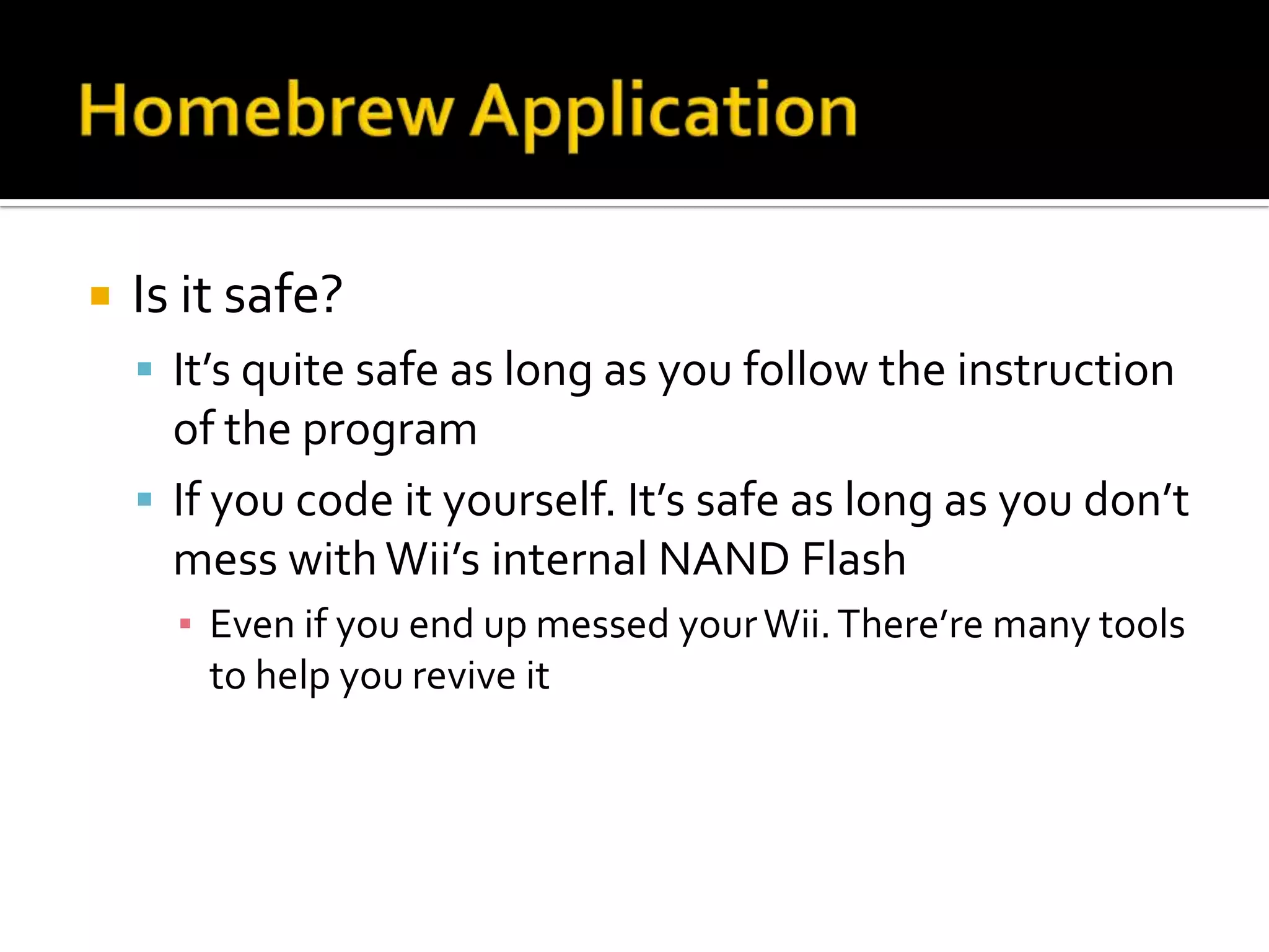 How to develop a homebrew application for Nintendo Wii