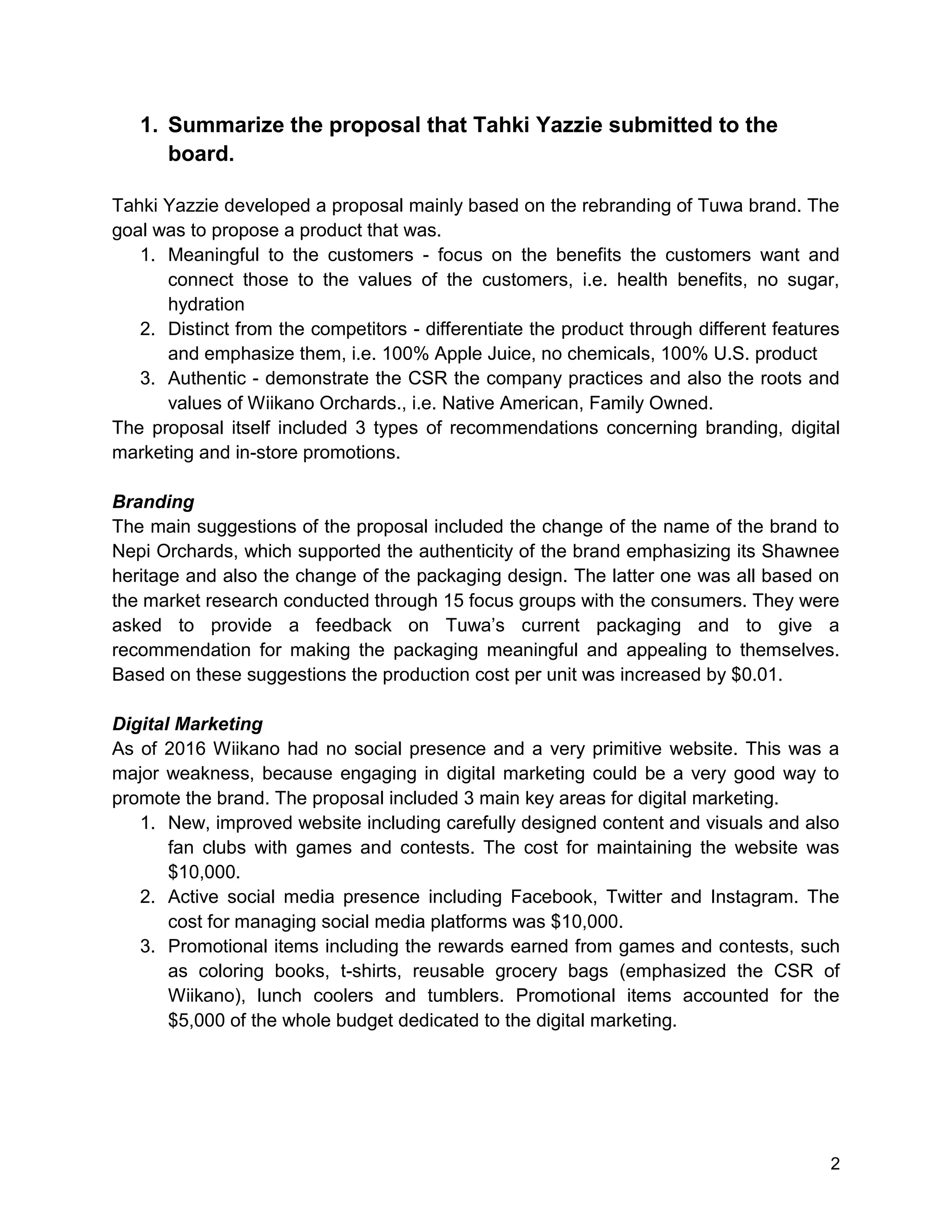 Wiikano orchards Harvard Case Report | PDF