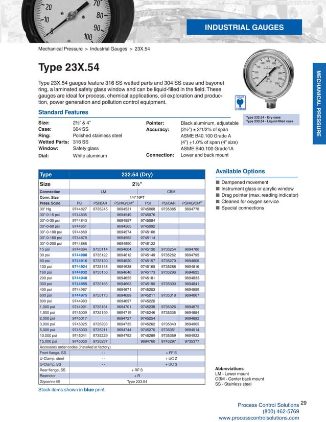 Wika Pressure and Temperature Measurement Product Catalog | PDF ...