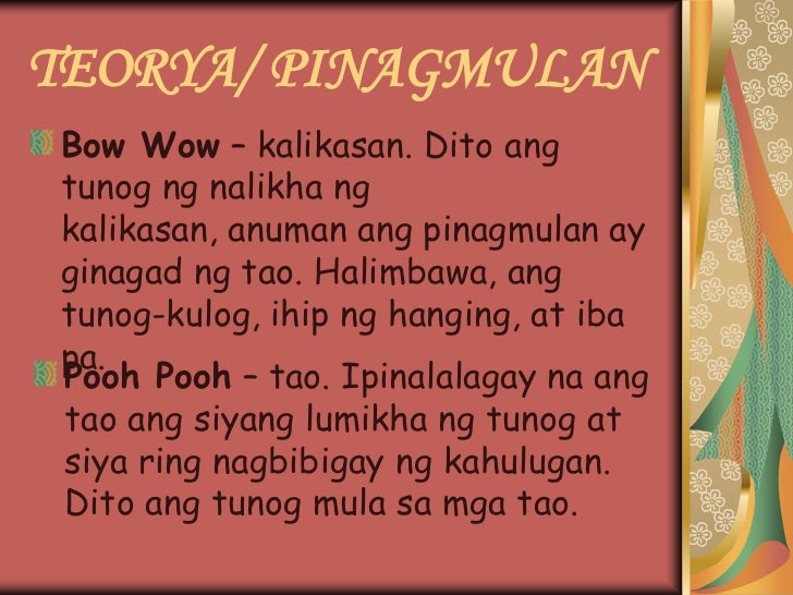 Halimbawa Ng Teoryang Pooh Pooh - gekiteki halimba