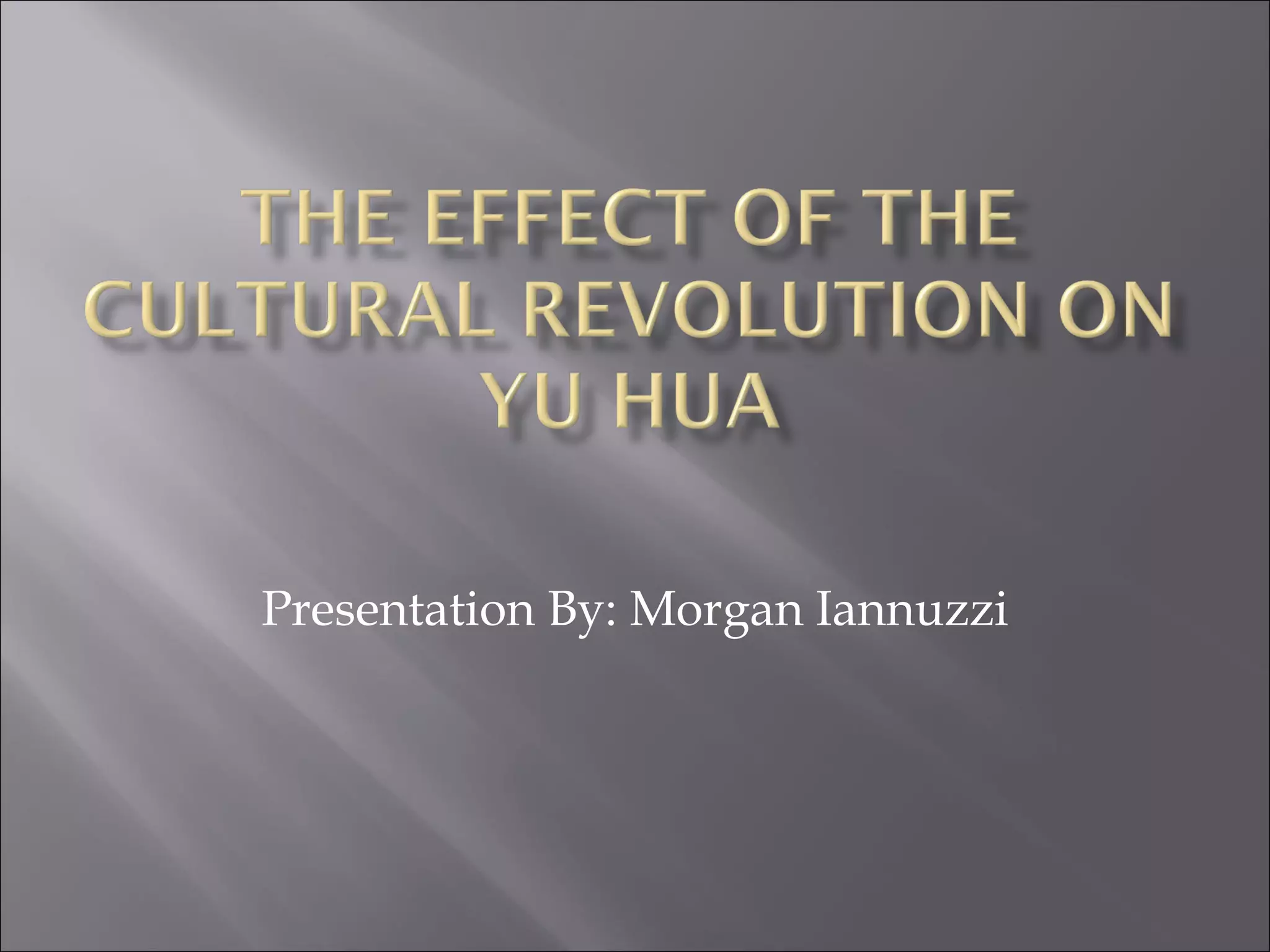 Yu Hua PPT
