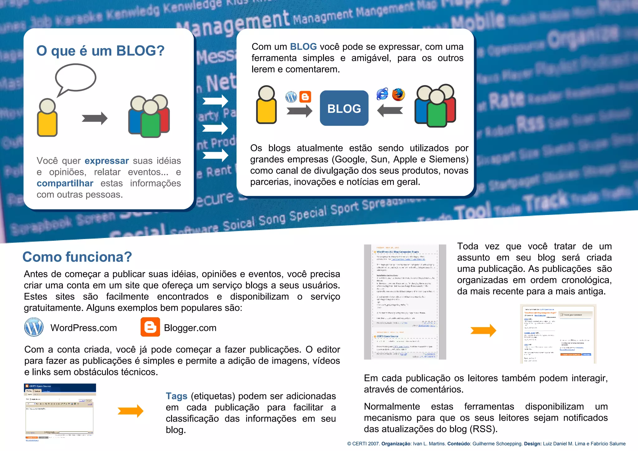 Wiki, Blog, RSS ? Me ajude!