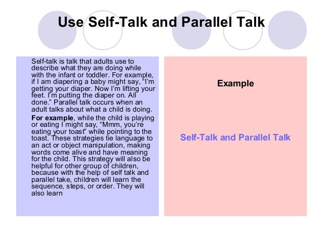 What Is The Difference Between Parallel And Self Talk? – WAHZ