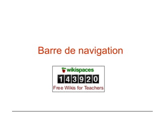 Barre de navigation 