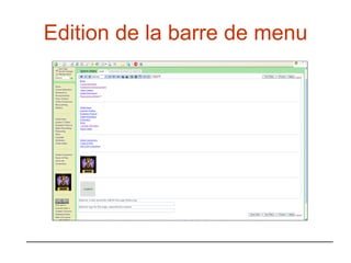 Edition de la barre de menu 