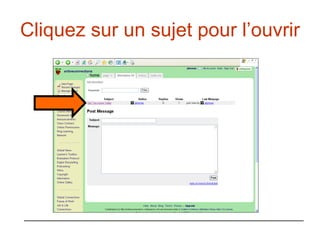Cliquez sur un sujet pour l’ouvrir 