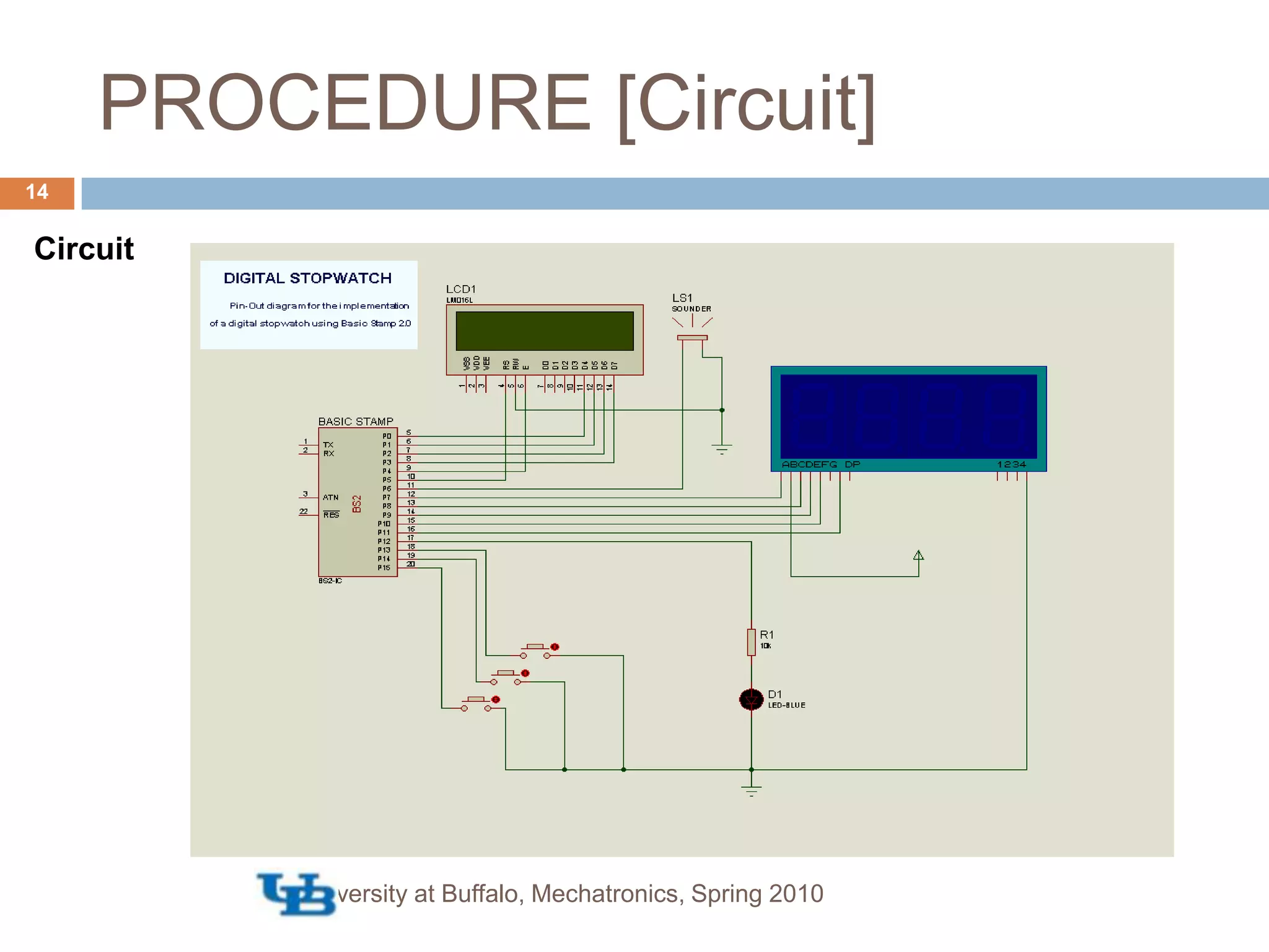 PROCEDURE [Circuit]CircuitUniversity at Buffalo, Mechatronics, Spring 201014