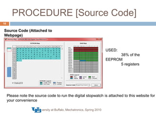 Implementing a Digital Stopwatch Using Basic Stamp2 | PPTX