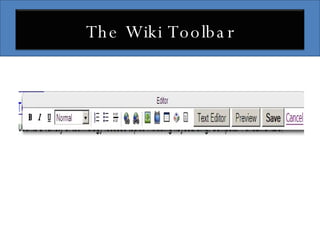 The Wiki Toolbar 