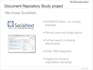 Wiki workspace pilot update