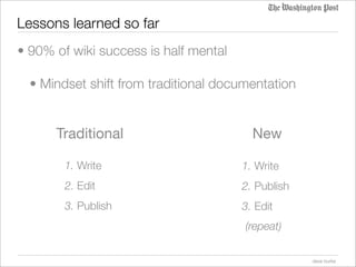 Wiki workspace pilot update
