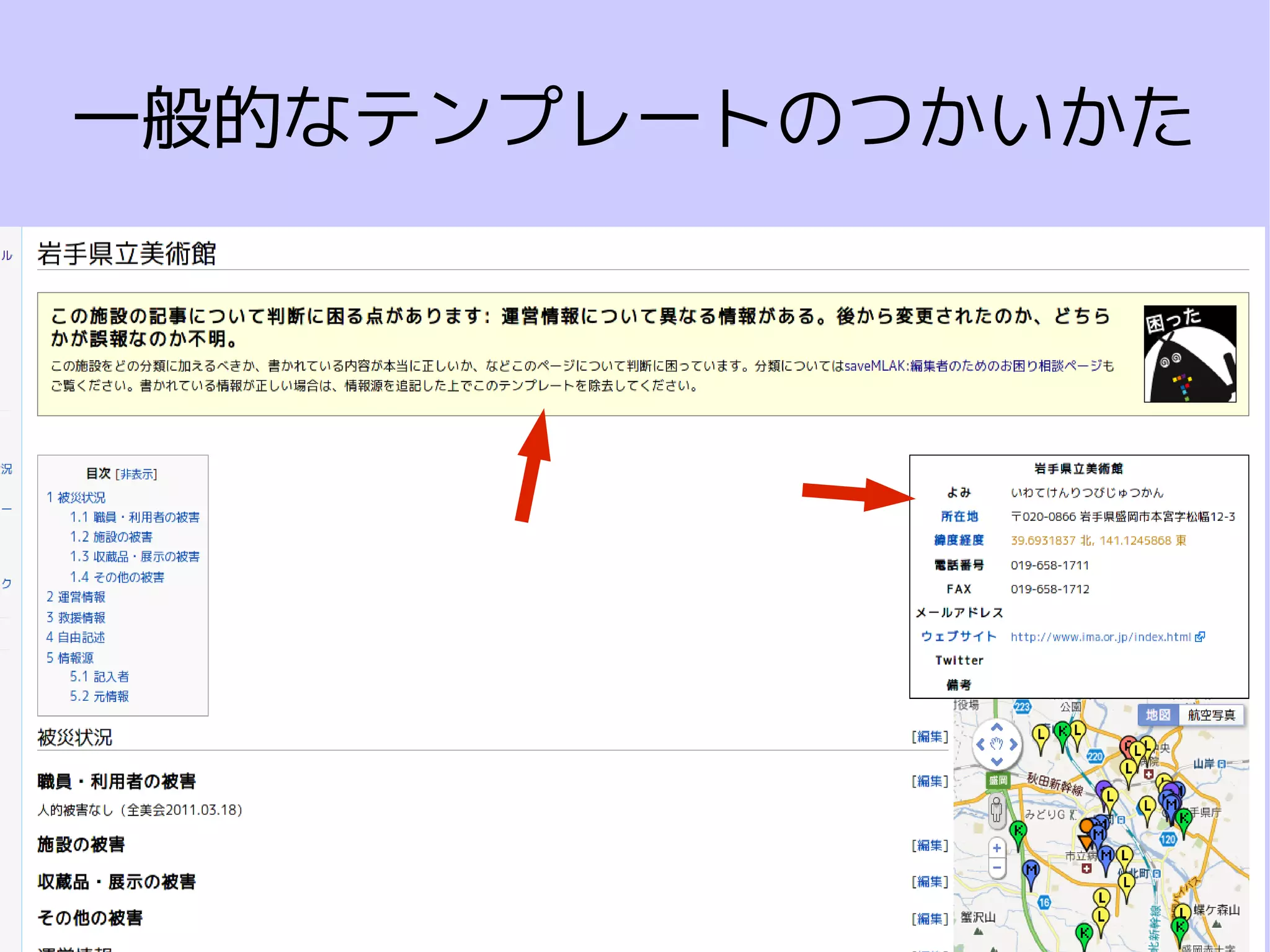 一般的なテンプレートのつかいかた
 