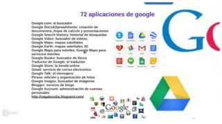 Wiki; Blogger; Aplicaciones de Google