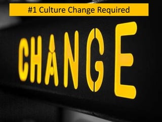 Reason #4 - It has to…what’s left…Operational efficiencies are maxedDownsizing/rightsizing reaching limitsOutsourcing labour is tappedGlobalization of markets is doneMedia clutter is hereTechnology is ubiquitousThe Customer Experience is What’s Left
