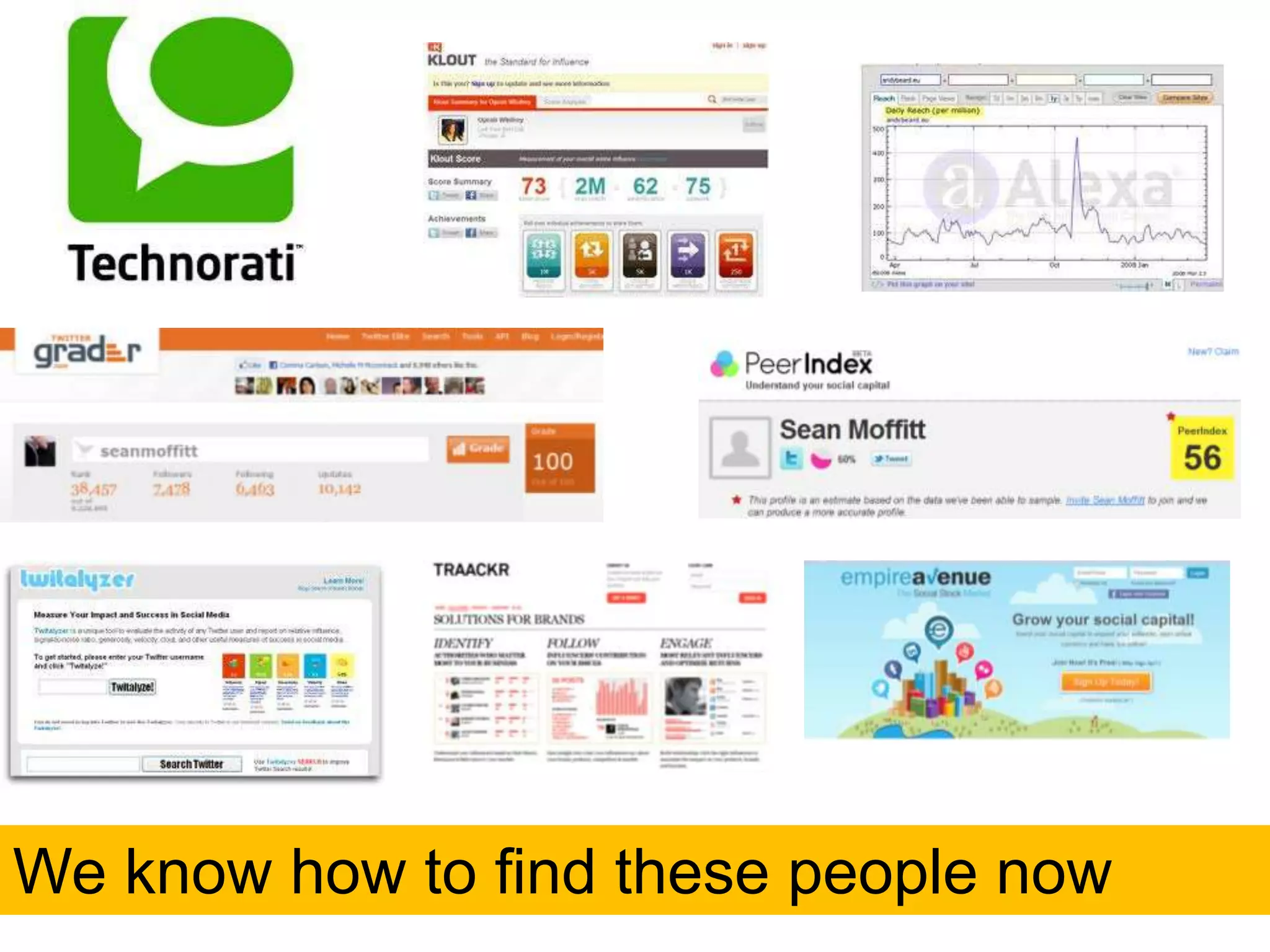 We know how to find these people now
 