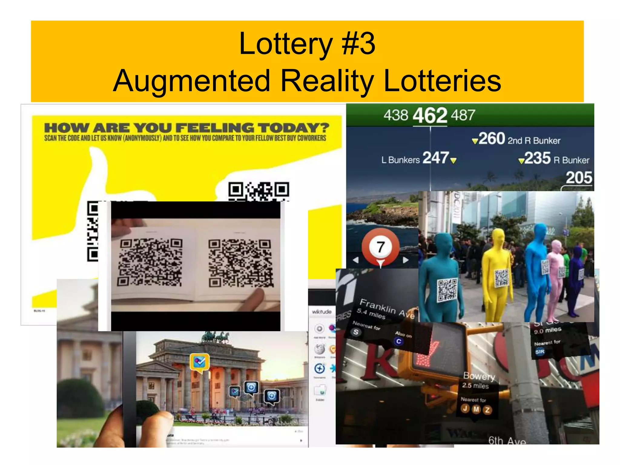 Lottery #3
Augmented Reality Lotteries
 