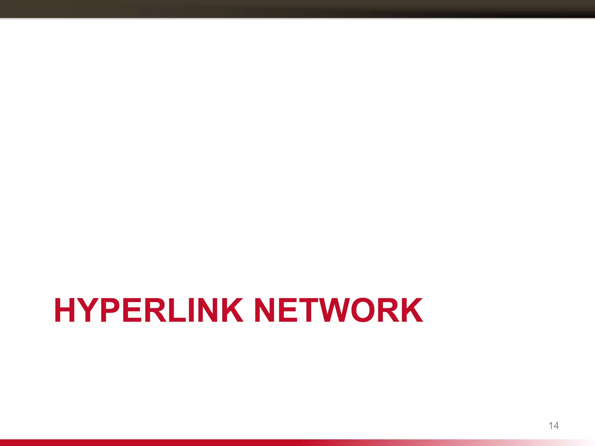 14
HYPERLINK NETWORK
 