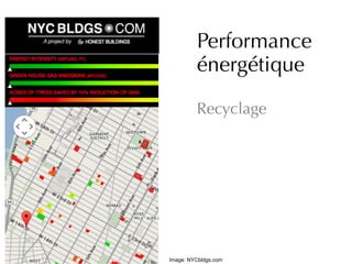 Image: NYCbldgs.com
Performance
énergétique
Recyclage
 