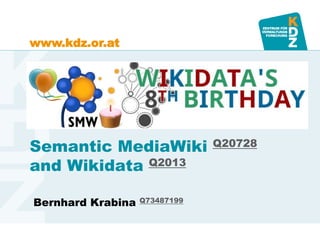 www.kdz.or.at
Semantic MediaWiki Q20728
and Wikidata Q2013
Bernhard Krabina Q73487199
 
