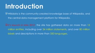 Wikidata Presentation under the sub topic of Artificial Intelligence.pptx