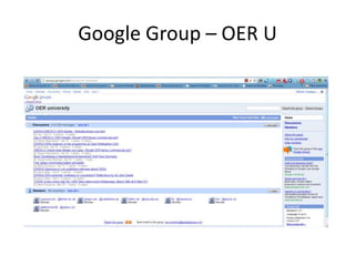 Google Group – OER U
 