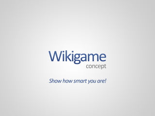 Wikigame concept