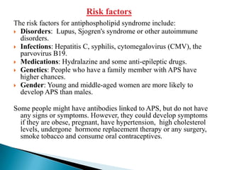 Antiphospholipid syndrome | PPTX