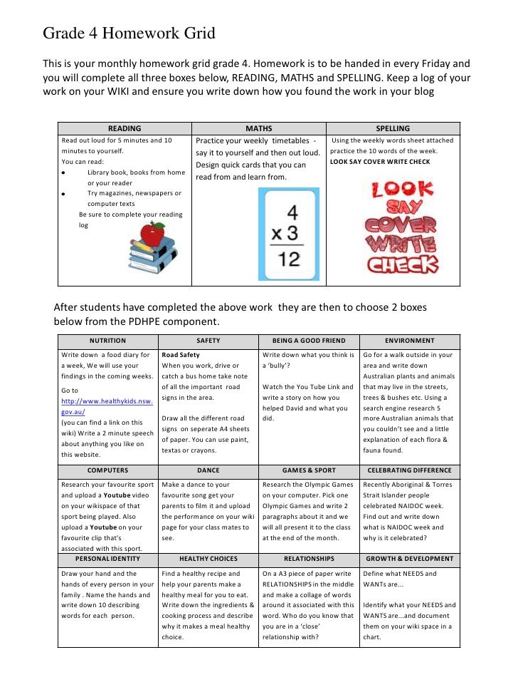 Woodhouse homework grid 06 picture