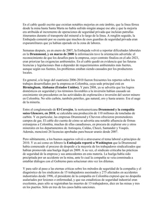 Exparamilitares daban seguridad a la Drummond