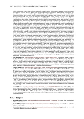 6.11. ORIGEN DEL TEXTO Y LAS IMÁGENES, COLABORADORES Y LICENCIAS 51
Vivero, Comae, Forza4, Dodo, Luisrull, Jjmerelo, Julian Colina, Tano4595, Barcex, Yakoo, Daniel G., Rondador, Alexisb~eswiki, Cina-
brium, AlGarcia, Ecemaml, Desatonao, Wikier~eswiki, Juan Diego Pérez Mohedano, Soulreaper, JMPerez, Taichi, Patricio.lorente, Ma-
gister Mathematicae, Orgullobot~eswiki, RobotQuistnix, BillGatos, Chobot, Yrbot, BOT-Superzerocool, Oscar ., Vitamine, Dakewl, Yu-
rikBot, Brau, Gothmog, JRGL, Eskimbot, Banﬁeld, Gnovaro, Tomatejc, Jarke, Folkvanger, Nihilo, Tamorlan, Berrinet, CEM-bot, Gabriel
Acquistapace, Pinar~eswiki, -jem-, Ignacio Icke, Salvador alc, Efegé, CarlosBenito, Roberpl, Eamezaga, Evoluzion, Davius, Oamprimo,
Antur, Ciberpunk, Montgomery, Thijs!bot, Alvaro qc, Esenabre, VARGUX, Ozanna~eswiki, MarcosMerino, RoyFocker, JoaquinFerrero,
ProgramadorCCCP, LMLM, Isha, Longas, Mpeinadopa, JAnDbot, Cmontero, Pueril, Mansoncc, Muro de Aguas, Xavigivax, Commons-
Delinker, MHQ1973, Gustronico, Gacq, Netito777, Fixertool, Nioger, Pólux, Christianfgc, Lepidoptera~eswiki, Dhidalgo, Zeroth, Biasoli,
Delphidius, Bucephala, Asturkonjua, VolkovBot, Technopat, Matdrodes, Casdeiro, DJ Nietzsche, Elvire, Davm, Lucien leGrey, Luis1970,
Vladimir138, Muro Bot, Micahierro, Racso, Bibliotecalejandrina, SieBot, Pedrojar, Dr ramses, Macarrones, Obelix83, Cobalttempest, Sa-
geo, Bigsus-bot, BOTarate, Mel 23, Jorjum, Smunozvenegas, Correogsk, BuenaGente, Maquinasoft, Belb, Mafores, Thelmadatter, Xqno,
Mercadder, Tirithel, XalD, Jarisleif, Javierito92, HUB, Nicop, Farisori, PixelBot, Eduardosalg, Leonpolanco, Pan con queso, Alejandro-
caro35, Botito777, Petruss, BetoCG, Josetxus, Rαge, Bogdan & Maria, Raulshc, Açipni-Lovrij, Rrupo, Angel444, Camilo, UA31, Vani-
nague, Ale ore, AVBOT, David0811, Fkemeny, Cargonzl, AquiGorka, MarcoAurelio, Linxearth, Sergiofer~eswiki, Vdepascual, Ezarate,
Viajesguia, Diegusjaimes, Davidgutierrezalvarez, MelancholieBot, Linfocito B, Horacia, CarsracBot, Charada, Creativecreator, Arjuno3,
Jucavas~eswiki, Saloca, Ralastruey, Geoide (expulsado), Andreasmperu, Luckas-bot, Brugnolive, MystBot, Spirit-Black-Wikipedista, Ni-
colasqq, Dangelin5, Javittuki, Vandal Crusher, Petrizzo, Gnu crazy, Nixón, Cristobalgg, Crisguille, ArthurBot, SuperBraulio13, Cjga-
llardo, Ortisa, Xqbot, Jkbw, Dreitmen, Citronics, Weto91, Esmaker, Ricardogpn, Percusion, ElnietoO, Leandrosardi, Igna, Logos.undp,
Pelister, Botarel, AstaBOTh15, Panderine!, Woz~eswiki, Xaby3r, TiriBOT, Hprmedina, Amarco90, Gerdoc~eswiki, Gymperium, Vu-
bo, Darthandymx, Javilop, Lungo, AnselmiJuan, Leugim1972, Maca.collell, PatruBOT, CVBOT, Ganímedes, Pintorvelazquezmariana91,
Apendata, Jairo noyola, Xaturhaxar, Heidycienta, Dafexita, Ellistilllo, Angelito7, Olivares86, Nika537 cast, Tarawa1943, Lant2020, Mi-
llionstoday, Jlealq87, Teriyaky, Morticiano, Lordknox, Redaktorr, Foundling, ArantxaMB, Adriansm, Susaw, Albau, Miss Manzana, Ton-
gas2010, Tuentitrucos, Marmp3, HrAd, ILAB, Editor123, CVNBot, Savh, Themegamanxmaster, Allforrous, Sergio Andres Segovia, J. A.
Gélvez, Molinajlm, Diaspora~eswiki, Seguroquesi, Grillitus, Magcabpal, Teravatio, Leoe07, Rubpe19, MercurioMT, Lbmartinez, Tenden-
cias21, Emiduronte, Jcaraballo, Eroyuela, Poignet, Fbarcos, MadriCR, Waka Waka, WikitanvirBot, Diamondland, Dianatamara, Rebeca zj,
Ikeylin, Chinoh2o, Ana Karen Armengol, Metrónomo, Ziempo, Ogreatty, Edc.Edc, Arielzacagnino, Renly, Gelosada, Vagobot, Sfdbjhilb,
Lanchi78, Alberto Israel, Ginés90, AntoFran, Karen landinez, Vichock, Ana suarez085, Maquedasahag, Acratta, Johnbot, César Alejan-
dro Coria Reyes, Mega-buses, Harpagornis, AlbertodeFco, Helmy oved, MarianoGMD, Juananbdfjbsafsae, Liv.evmt, 2rombos, Eaea edi-
tar, Fernandavi1012, Rotlink, Permovi, MaKiNeoH, Thavitho, Angelo7139, Ianymas00, Camerajulian, Jean70000, Addbot, Balles2601,
Garrincha93, ConnieGB, Xyraxyra, AlbertLucas, Umpierrezclaudia, Accigamer77, Martinlop94, Benjamin15~eswiki, Unam14, Fabiola
Castillo Urban, Isna.gastelumg1, Minerva.amarillas, Vanessa MCR23, Getzeale, Alejandrabrts14, Jarould, Matiia, Egis57, Ciencx12m, Fe-
fe8a, Emmanueluis, Reinaldo ivan estigarribia, Juan felipe correa lopez, Erick salazar119999, Keyller, CECYT 7, Sapristi1000, Juan José
Mozart, JesusRafael1, Marx Ordoñez Corrales, Tatoroga, Supercrazy1129, Lectorina, Gusabia, Ja pon pon Ja, María Hernández Medrano,
Randy Porton, Yael Vladimir y Anónimos: 760
• Voto electrónico Fuente: https://es.wikipedia.org/wiki/Voto_electr%C3%B3nico?oldid=85650834 Colaboradores: Sabbut, WhisperTo-
Me, Fajro, Cinabrium, Airunp, Patricio.lorente, AVM, Bandini, Chessa, Filipo, Paintman, Yuse70, CEM-bot, Rastrojo, Antur, Jinza,
Thijs!bot, Nmarroquin, Escarbot, TXiKiBoT, MotherForker, Cinevoro, VolkovBot, Tidsa, Technopat, Pmontaldo, AlleborgoBot, Muro
Bot, SieBot, Loveless, Marcelo, Vtortosa, OscarHeinz, HUB, Farisori, Alecs.bot, BetoCG, LucienBOT, MastiBot, Luckas-bot, AndeanT-
hunder, FariBOT, Marcomogollon, David DX, Xqbot, Jkbw, TiriBOT, RedBot, Natymart, Foundling, Grillitus, Jcaraballo, Waka Waka,
WikitanvirBot, Diamondland, Lotje, AeroPsico, Juanmcarballo, KLBot2, MetroBot, SebrevBOT, Helmy oved, Politica Internet, NDeane,
Rotlink, Balles2601, Avpxeneb, Jarould, BenjaBot, Ciudadania Digital y Anónimos: 60
• Teoría de grafos Fuente: https://es.wikipedia.org/wiki/Teor%C3%ADa_de_grafos?oldid=86040410 Colaboradores: Pino, Rumpelstilts-
kin, Rosarino, Ascánder, Julian Colina, Tano4595, PeiT, Taxman, Rondador, La Mantis, AlfonsoERomero, Emijrp, Rmolina, Robot-
Quistnix, Alhen, BOT-Superzerocool, Boku wa kage, YurikBot, Equi, Otermin, Tomatejc, Mencey, Nihilo, Tessier, Ilan.ag1, BOTpoli-
cia, Adama~eswiki, Ludoviko, Rdaneel, Hawking, CEM-bot, Ferminmx, JMCC1, Alexav8, Baiji, Roberpl, Mcetina, Ingenioso Hidalgo,
Thijs!bot, Ingridchan, Pablo Olmos, Tortillovsky, Davidrodriguez, IrwinSantos, Seba.29.8, Zifra, Sapiensjpa, Botones, Gusgus, Mpeinado-
pa, JAnDbot, Nando.sm, Inmortra, Aalvarez12, Gullo, Humberto, Pabloallo, Esteban fcr, Chabbot, Pólux, Rovnet, Mundokeko, Volkov-
Bot, XinuXano, Elmermosher, Matdrodes, AlleborgoBot, Muro Bot, Feministo, Numbo3, Gerakibot, SieBot, Loveless, Drinibot, Macarse,
Raul.lara, Xiscobernal, PipepBot, Schwallex, Gato ocioso, Farisori, Eduardosalg, Neodop, Botellín, Leonpolanco, LordT, Juan Mayor-
domo, Darkicebot, Aikasse, BodhisattvaBot, Raulshc, AVBOT, LucienBOT, MastiBot, Diegusjaimes, A.garridob, Luckas-bot, Ricardo
Castelo, El Quinche, Kilom691, Vic Fede, Habilbakhat, Marioxcc, Medium69, Diogeneselcinico42, SuperBraulio13, Xqbot, Jkbw, Ange-
nio2, Botarel, Andrestand, Paladium, Linux65, RedBot, Wsu-dm-jb, Galileicanarias, Dinamik-bot, TjBot, Ripchip Bot, Dark Bane, Jorge
c2010, Foundling, EleferenBot, Axvolution, EmausBot, Savh, Khaos258, Grillitus, ChuispastonBot, Alejozsz, AvocatoBot, MetroBot, Inva-
dibot, SoleFabrizio, Leitoxx, DigitalDev, Addbot, DaveGomez, JacobRodrigues, Gonzalo.villarreal, Julian Araoz, Lectorina, Pepeargentos
y Anónimos: 172
• Internet de las cosas Fuente: https://es.wikipedia.org/wiki/Internet_de_las_cosas?oldid=85964397 Colaboradores: Oblongo, Sabbut, Gui-
llermoP, Superzerocool, Gaijin, CEM-bot, Technopat, Barri, Drinibot, Bigsus-bot, Kikobot, UA31, LucienBOT, Saloca, Jkbw, Josema-
riasaldana, BenzolBot, Matu58, TiriBOT, AnselmiJuan, PatruBOT, Newton09, ZéroBot, Grillitus, ChuispastonBot, Albertojuanse, Wiki-
tanvirBot, Diamondland, MerlIwBot, KLBot2, UAwiki, Javiermes, LlamaAl, RosenJax, Makecat-bot, Oriﬂama~eswiki, Rotlink, Addbot,
BOTito, Pauandpau, Juanpedro.college, Lagoset, Ruﬀomatias, Prades97, Elgrancid, Jarould, Tech4u, BenjaBot, Padre nuestro, Ciudadania
Digital y Anónimos: 46
6.11.2 Imágenes
• Archivo:6n-graph2.svg Fuente: https://upload.wikimedia.org/wikipedia/commons/2/28/6n-graph2.svg Licencia: Public domain Colabo-
radores: ? Artista original: ?
• Archivo:7_bridges.svg Fuente: https://upload.wikimedia.org/wikipedia/commons/9/91/7_bridges.svg Licencia: CC-BY-SA-3.0 Colabo-
radores: ? Artista original: ?
• Archivo:Check_mark.png Fuente: https://upload.wikimedia.org/wikipedia/commons/f/f0/Check_mark.png Licencia: CC BY-SA 3.0
Colaboradores: Wikipedia Artista original: Wikipedia
 