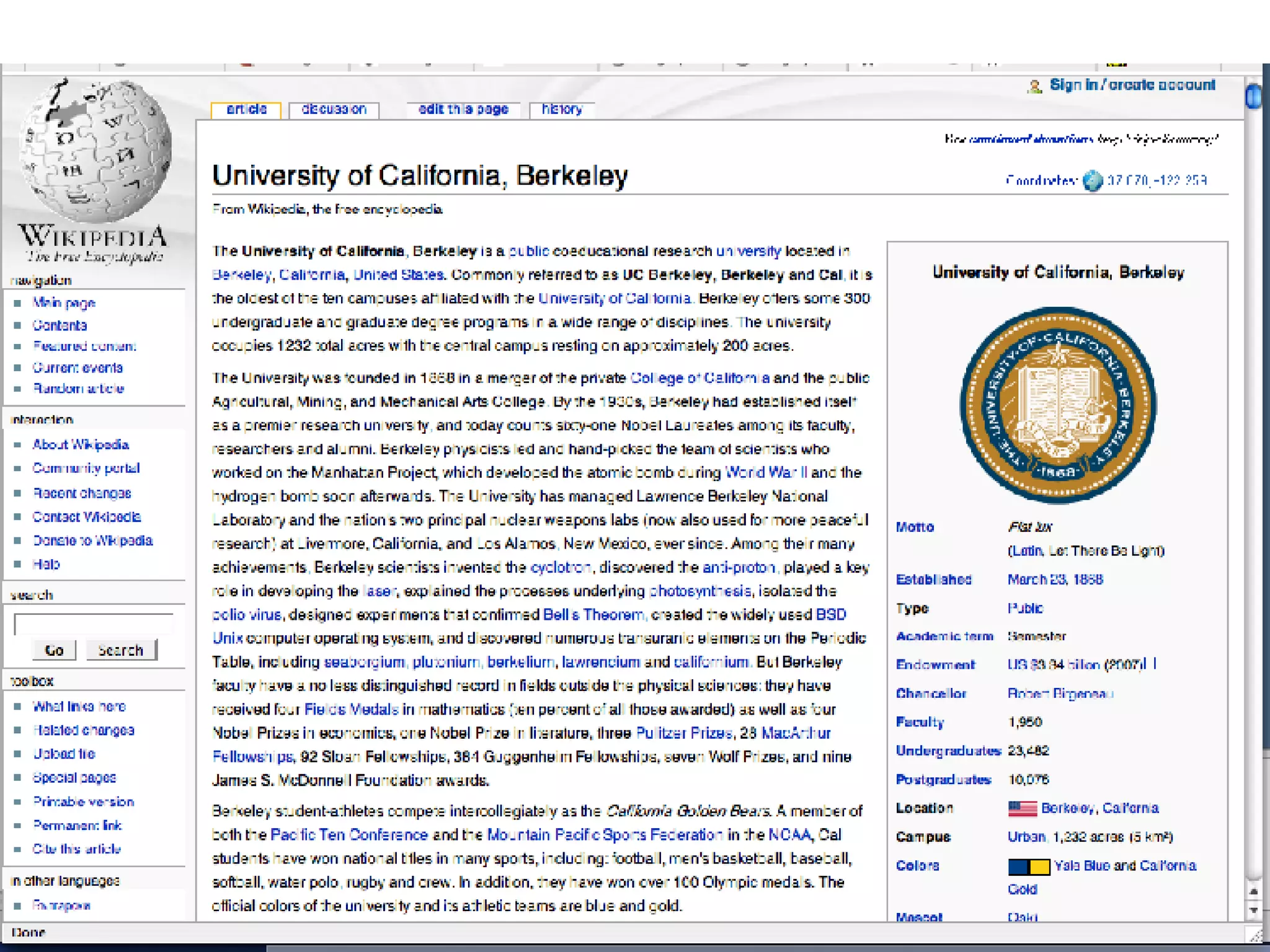 Wikipedia/ UC Berkeley 
