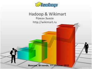Hadoop & Wikimart
      Роман Зыков
    http://wikimart.ru




Moscow, BI trends, 11th October 2012
 