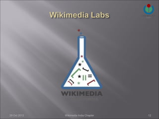 29 Oct 2012   Wikimedia India Chapter   12
 