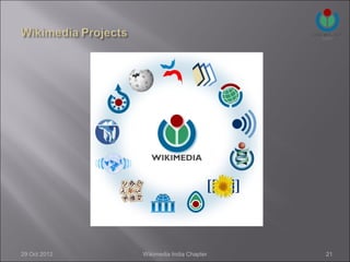 29 Oct 2012   Wikimedia India Chapter   21
 