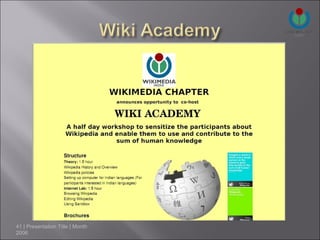 41 | Presentation Title | Month
2006
 