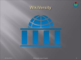 29 Oct 2012   Wikimedia India Chapter   6
 