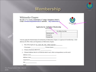 r
                           yea
                        al
                   F isc
            f or
         /-
     100




74 | Presentation Title | Month
2006
 