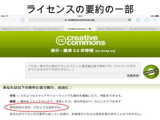 ライセンスの要約の一部
 