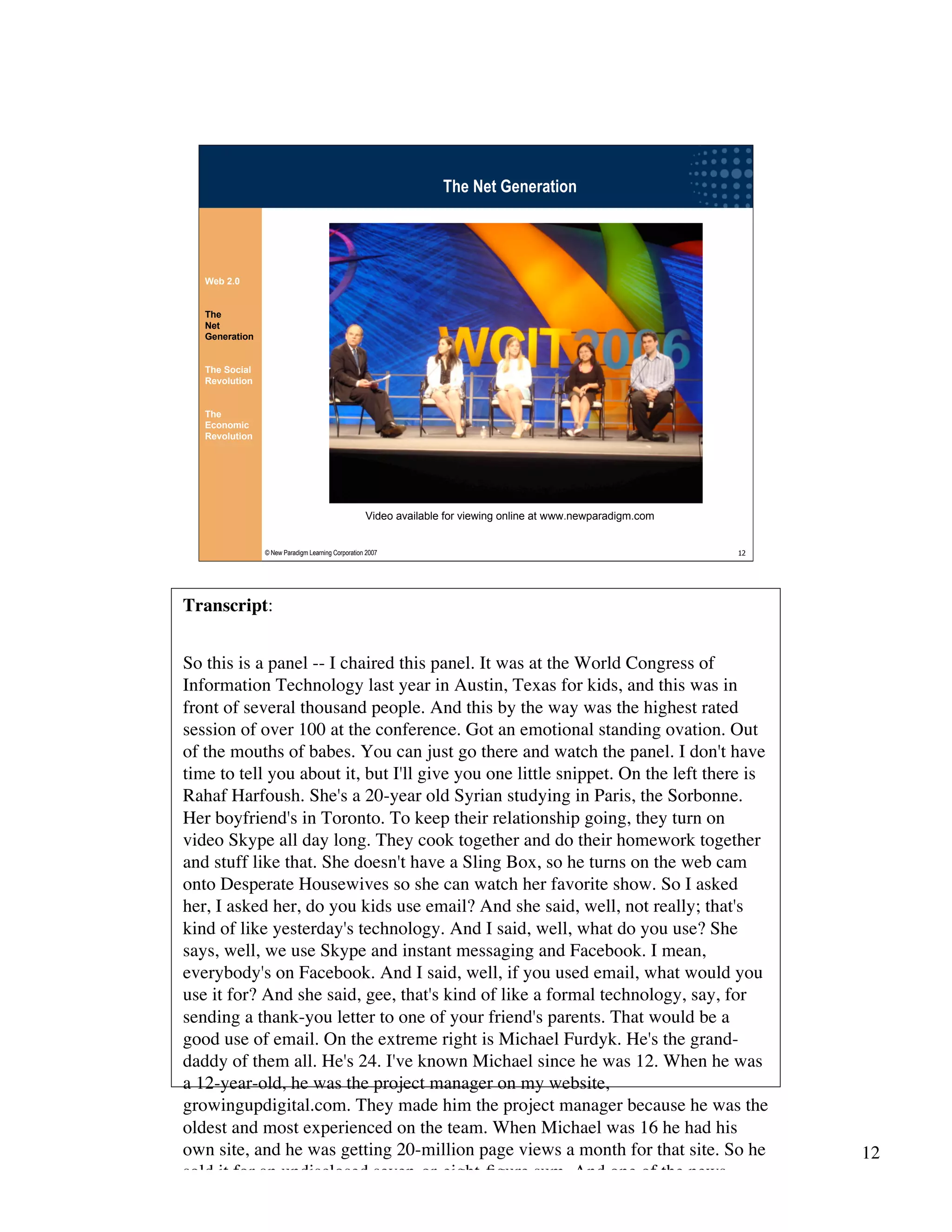 Wikinomics - Winning With The Enterprise 2.0 - with transcript