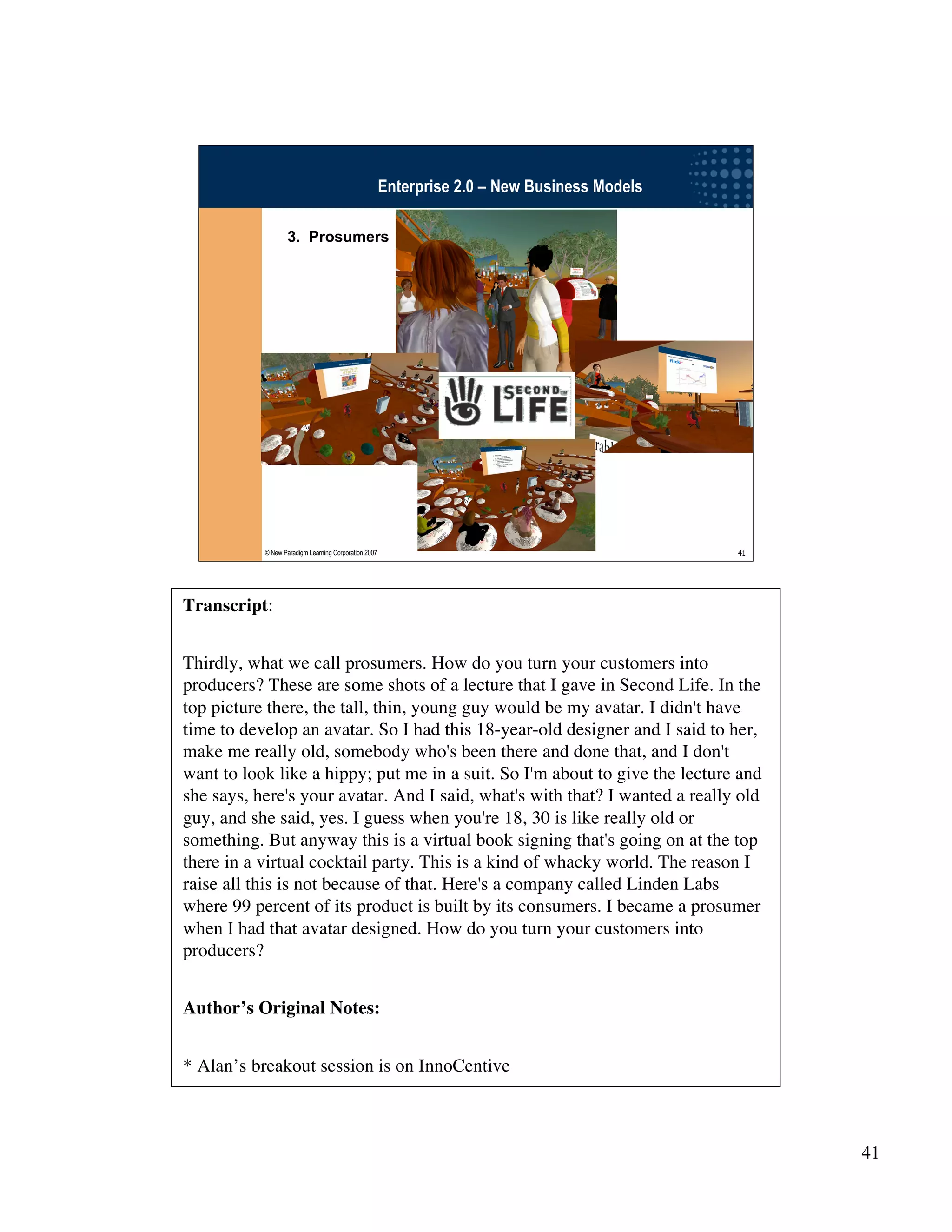 Wikinomics - Winning With The Enterprise 2.0 - with transcript